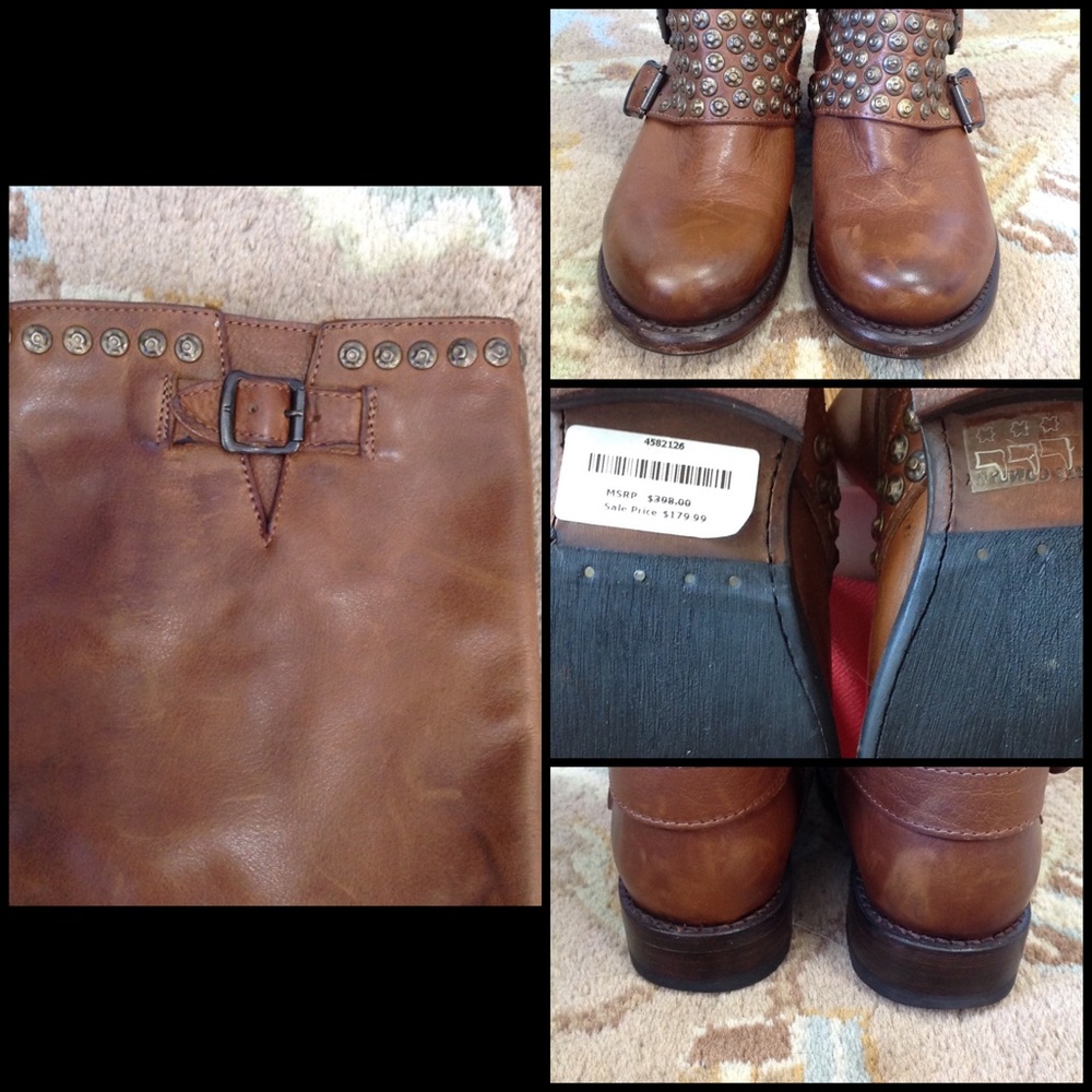 FRYE Jenna Stud & Buckle Accented Riding Boot - Picture 7 of 9